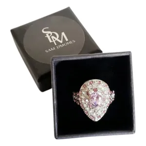 Pink Pear Shape Ring