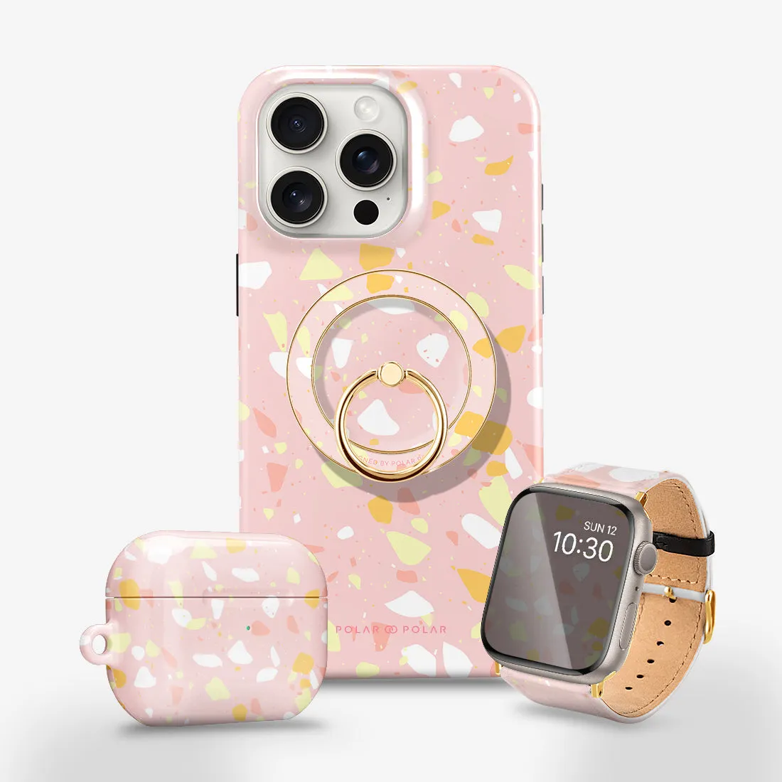 Pink Peony Terrazzo - Apple Watch Band