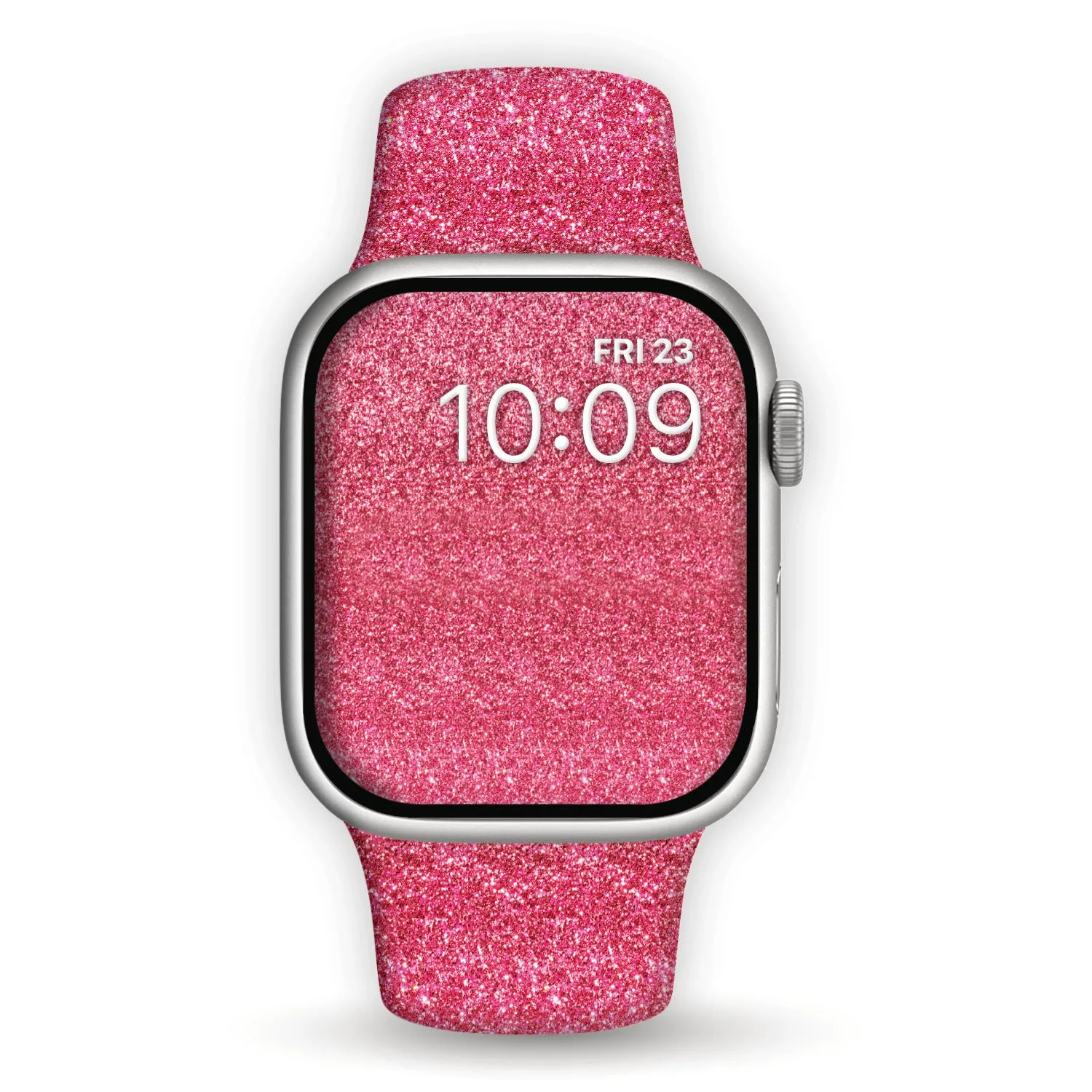 Pink Stardust Print | Silicone Watch Band for Apple Watch ®   Watch Face Incl.