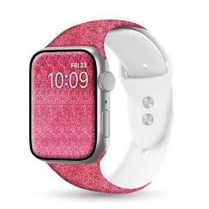 Pink Stardust Print | Silicone Watch Band for Apple Watch ®   Watch Face Incl.