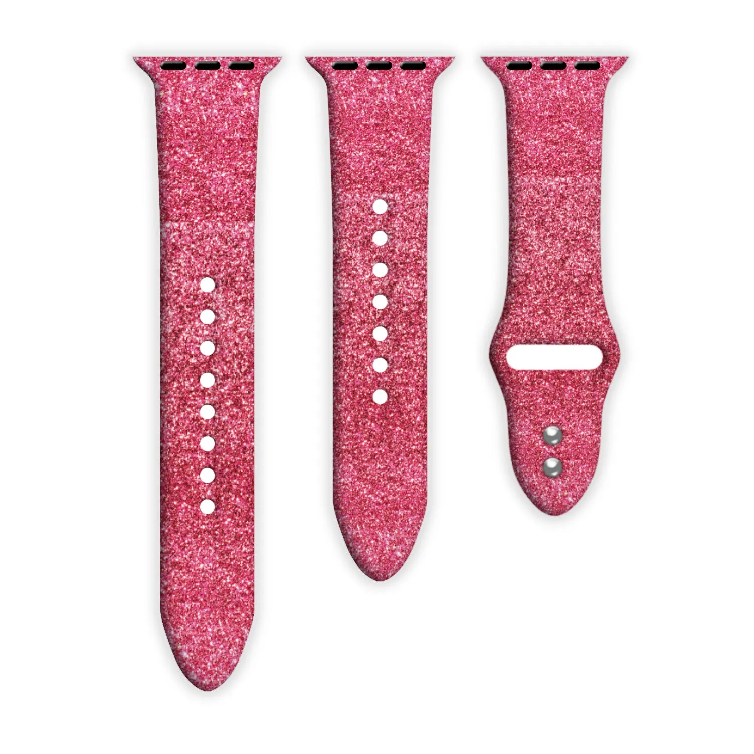 Pink Stardust Print | Silicone Watch Band for Apple Watch ®   Watch Face Incl.