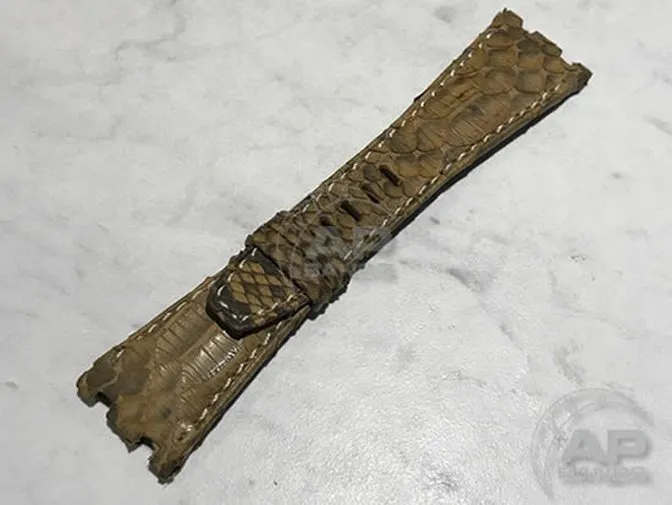 Pitone Gold Python Leather Strap For Audemars Piguet Royal Oak Offshore 26470