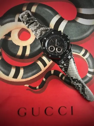 Pitone Grey Python Leather Strap For Audemars Piguet Royal Oak Offshore
