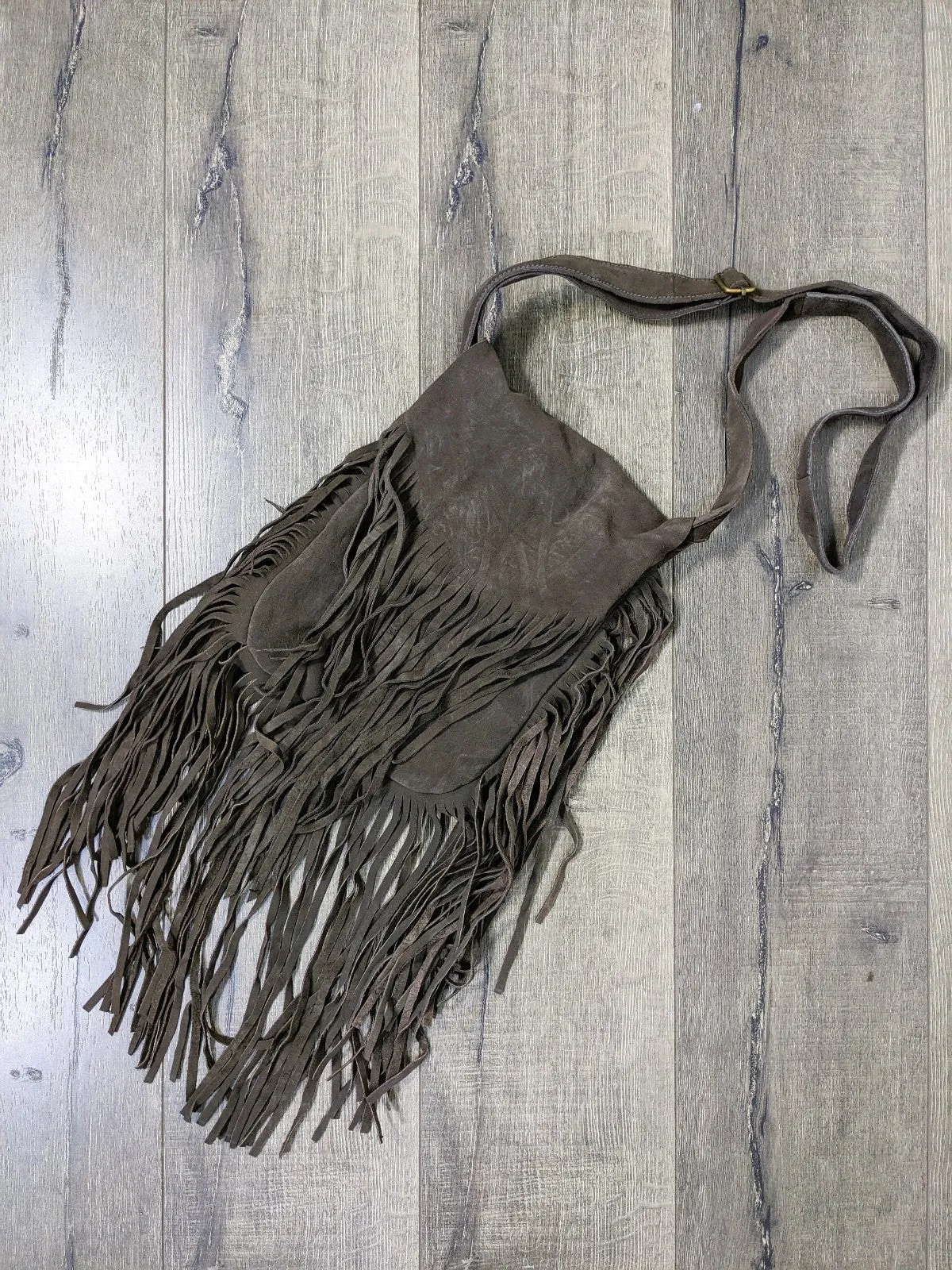 Plain Suede Flap Over Tassel Shoulder Bag