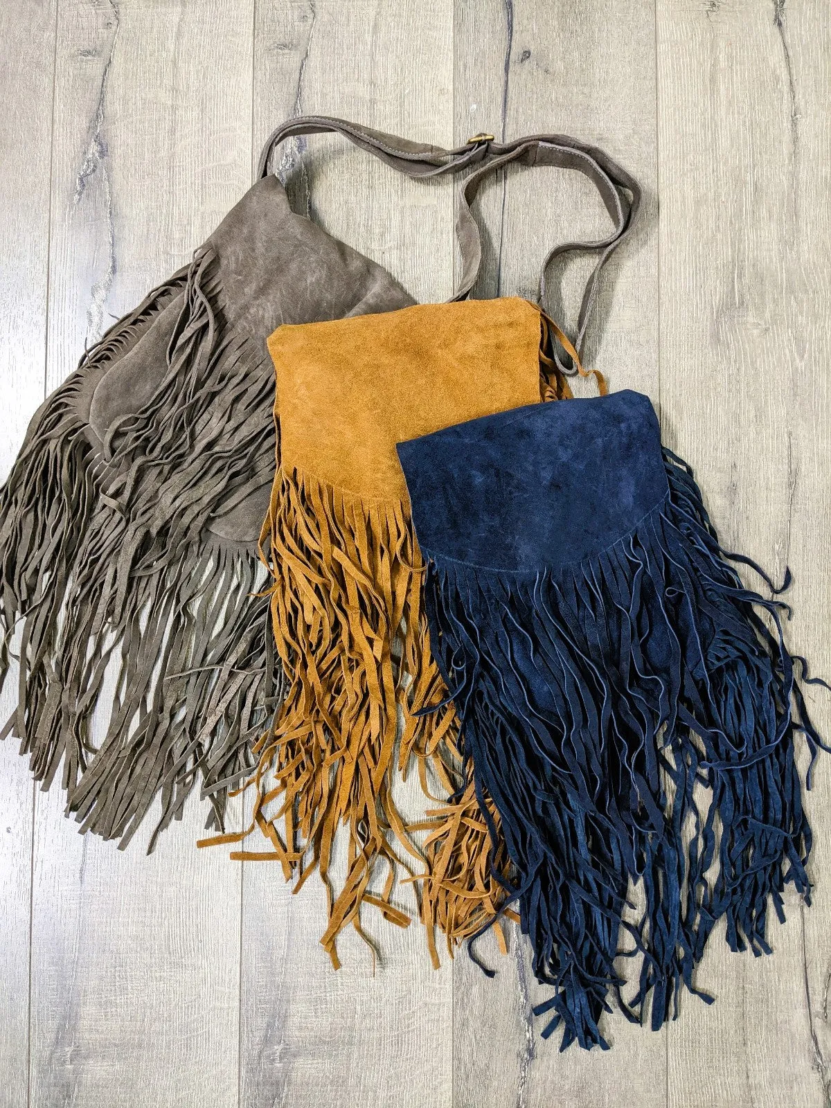 Plain Suede Flap Over Tassel Shoulder Bag