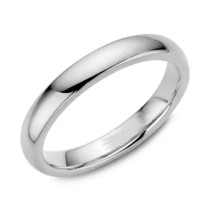 Platinum (3mm) High Polished Dome Band