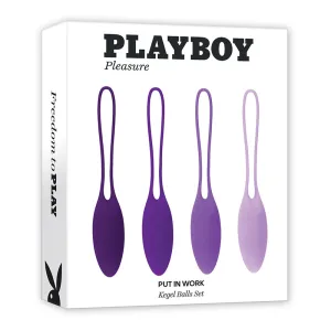 Playboy Put In Work 4-Piece Silicone Kegel Balls Set Acai Ombre