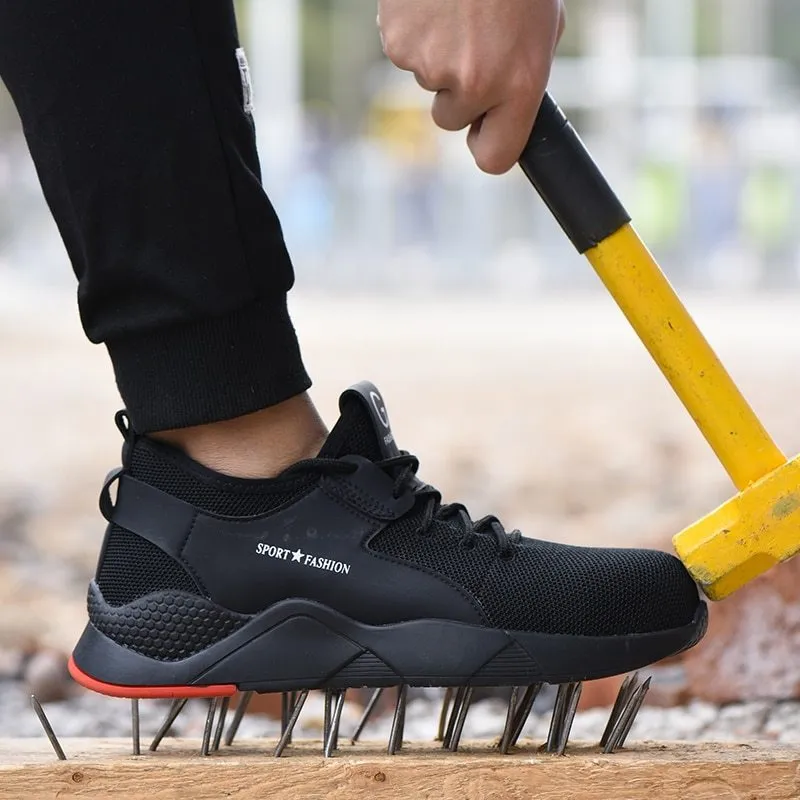 Plus Size Men's Winter Steel Toe Cap Protective Work Shoes Short Boots Men Steel Mid Sole Safety  Indestructible Shoes