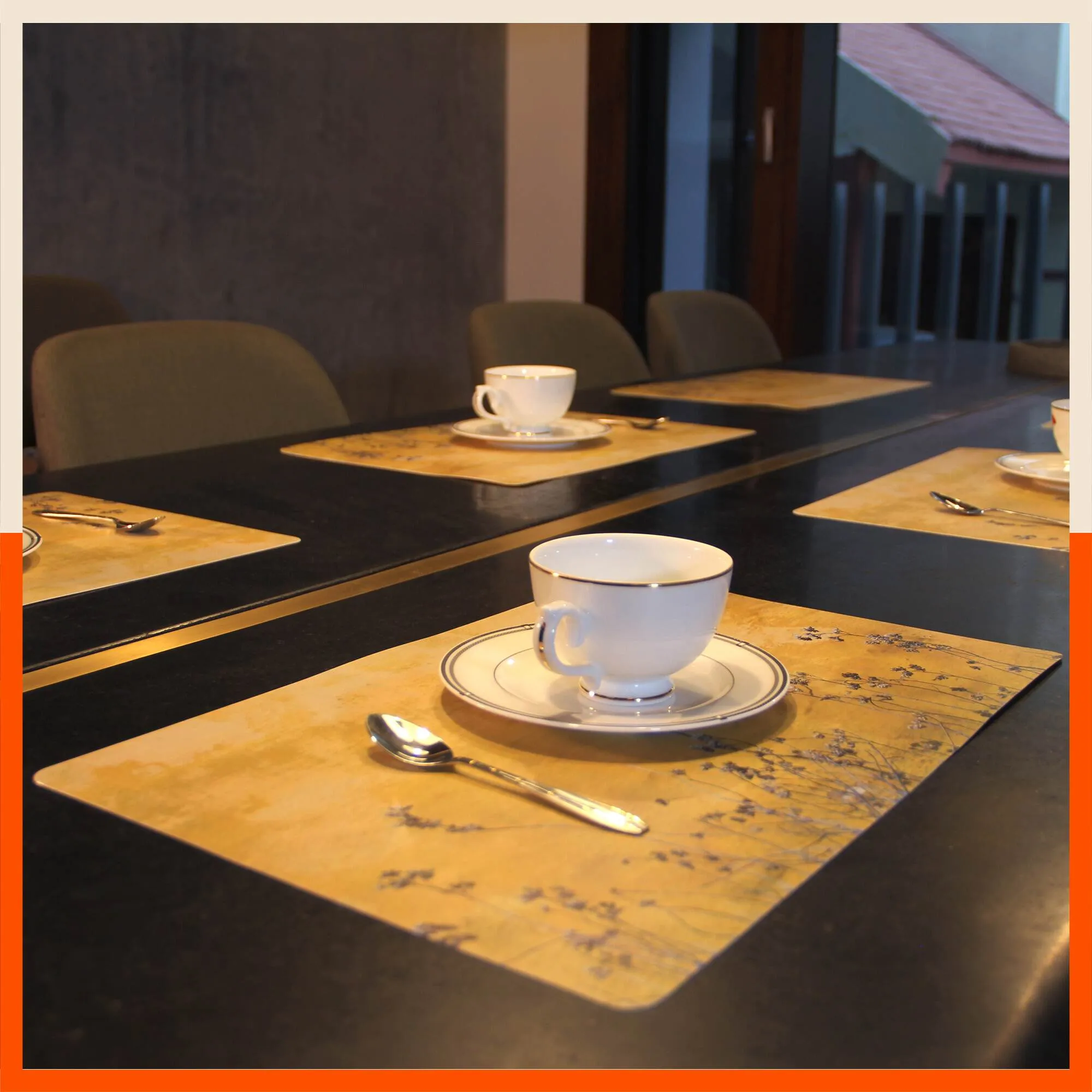 Polypropylene Table Mats & Coasters for Dining Table at Home (Tesselate - Set of 6)
