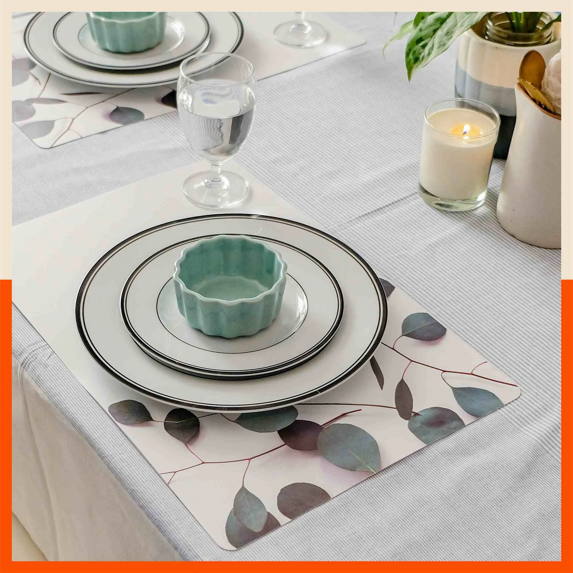 Polypropylene Table Mats & Coasters for Dining Table at Home (Tesselate - Set of 6)