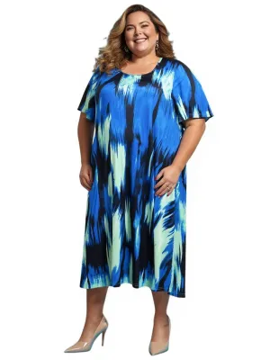 Presley Dress - Blue Print*