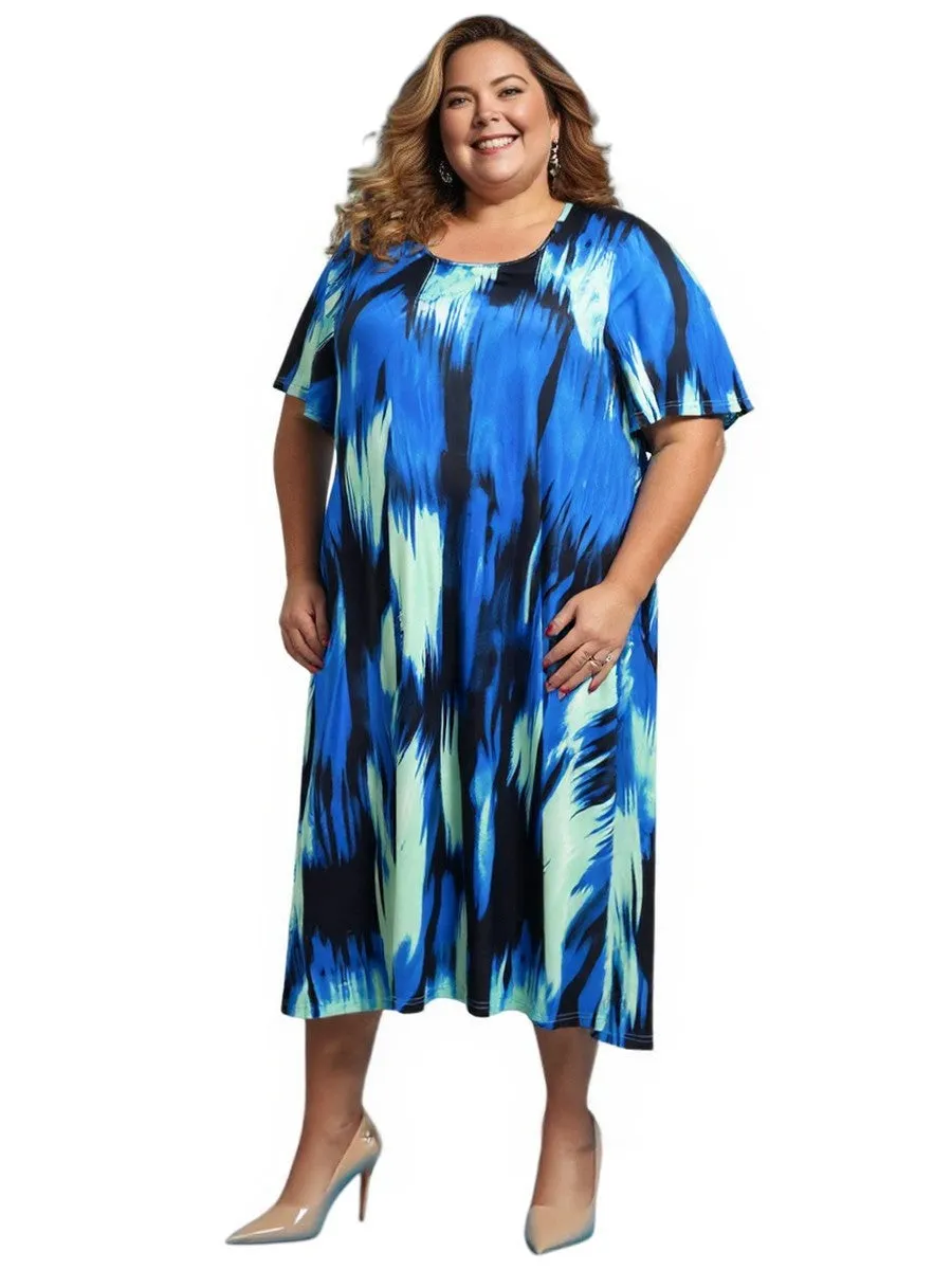 Presley Dress - Blue Print*