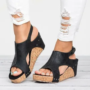 PU Fashion Wedge Sandals
