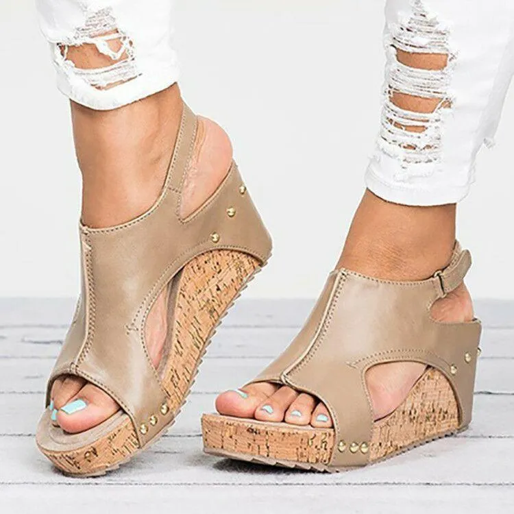 PU Fashion Wedge Sandals