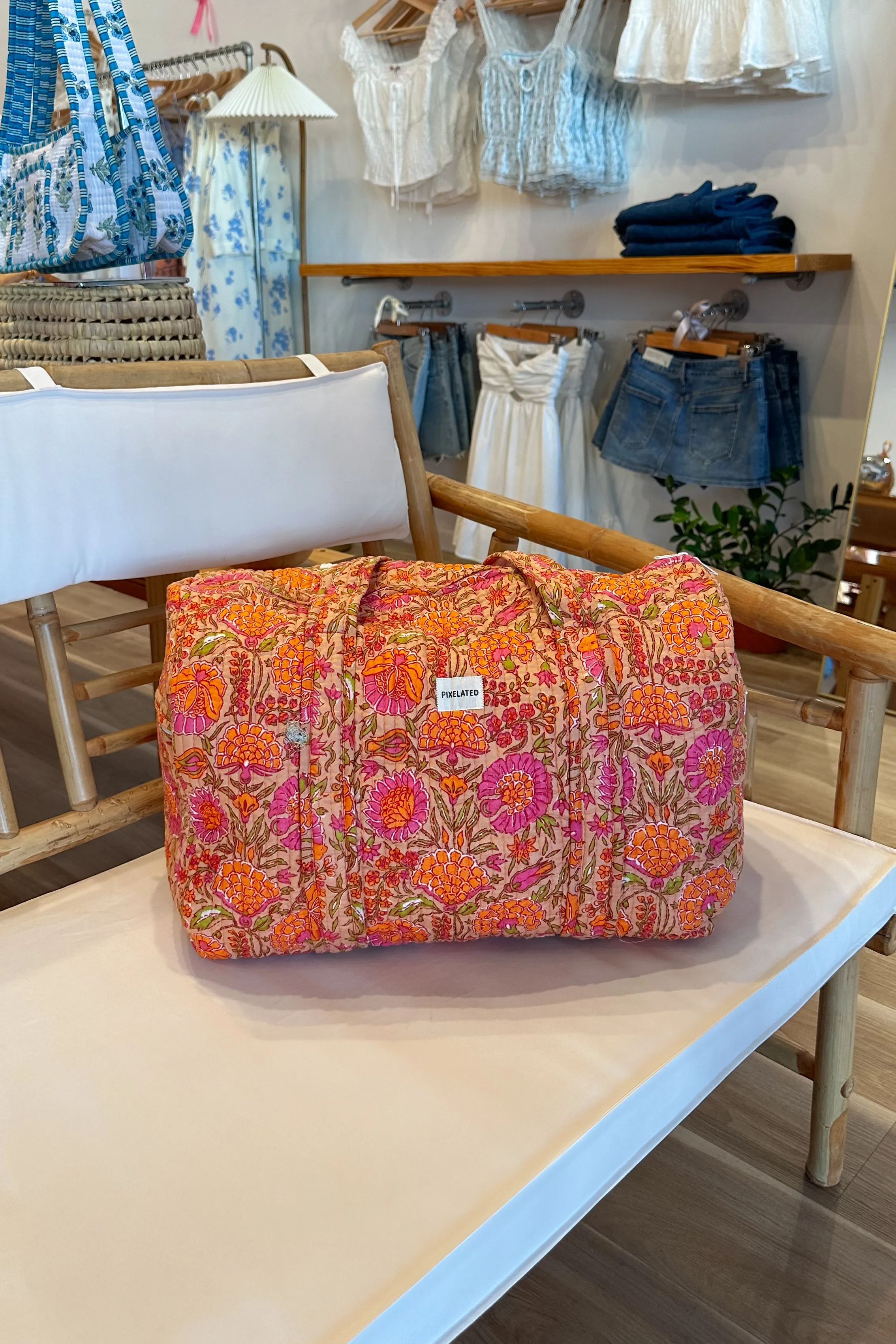 Quilted Weekender Bag By Pixelated