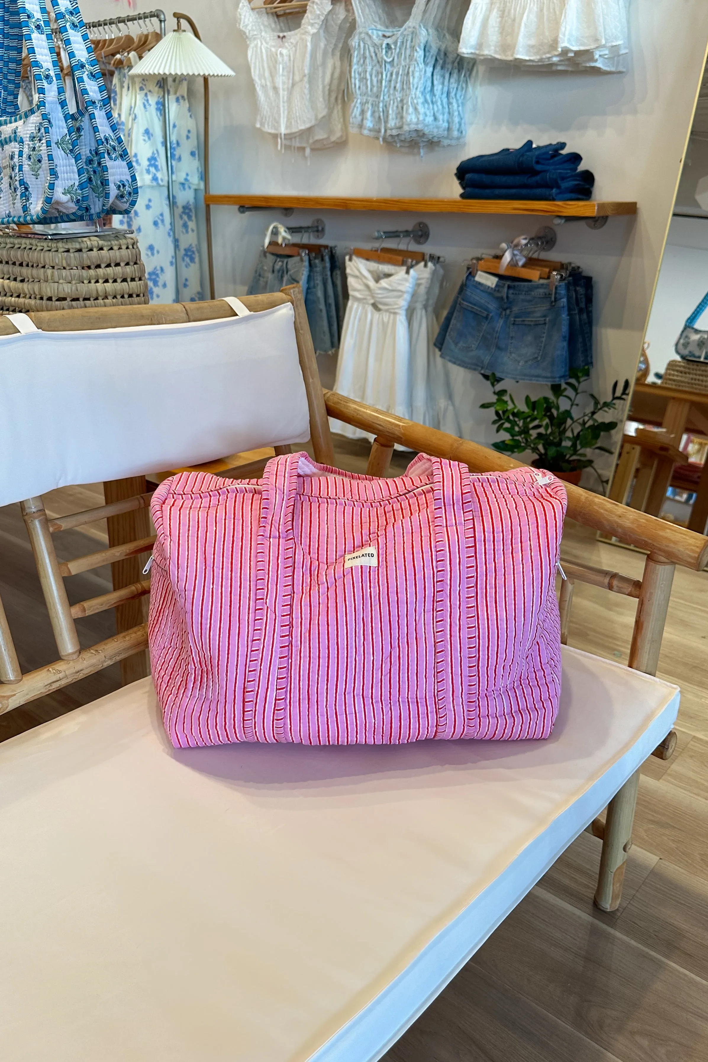 Quilted Weekender Bag By Pixelated