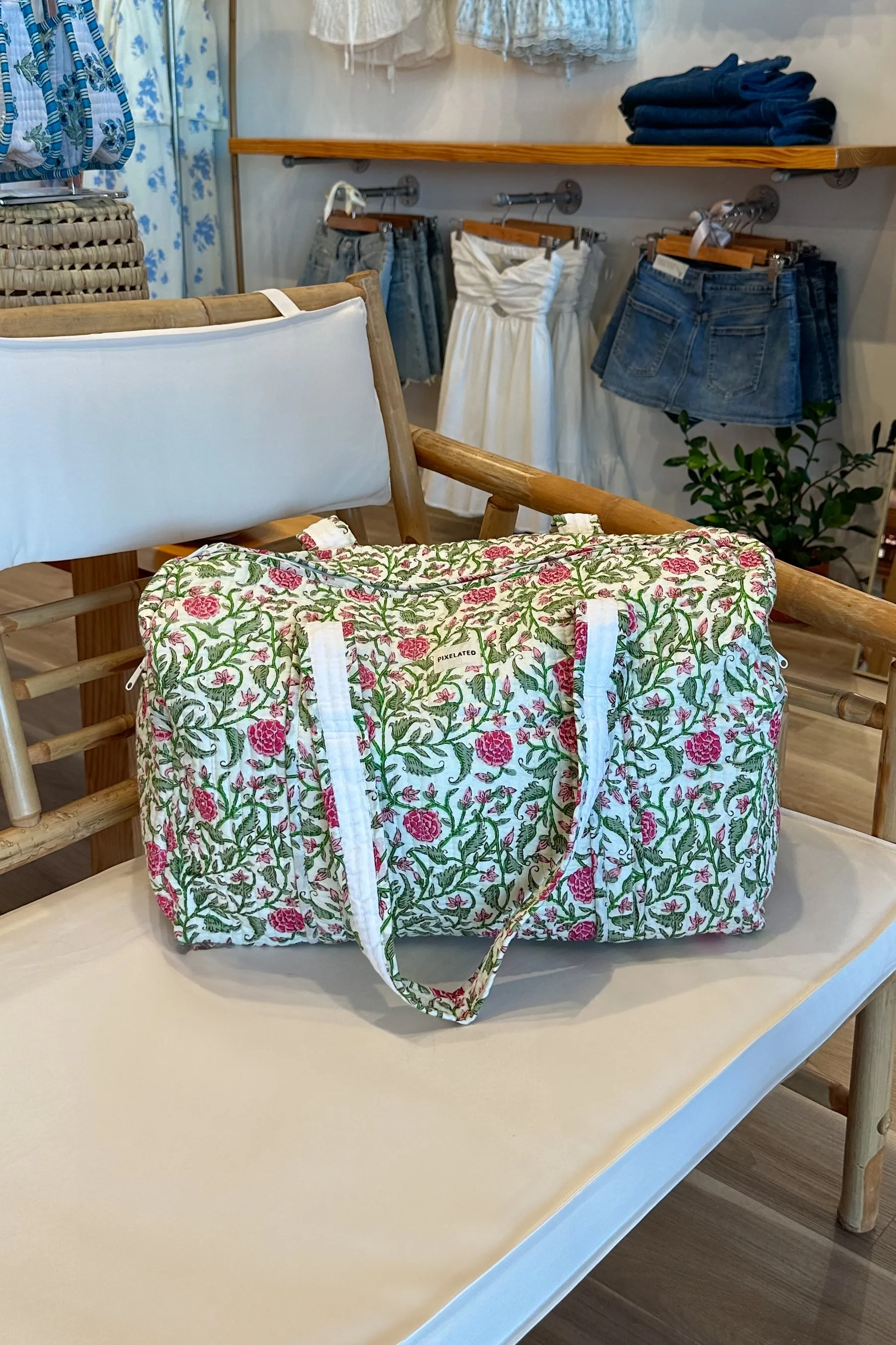 Quilted Weekender Bag By Pixelated