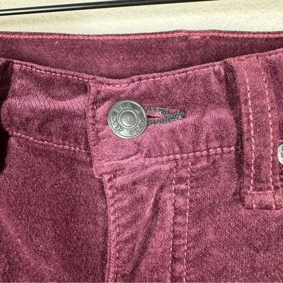 Rag &amp; Bone Burgundy Purple Velvet Skinny Jeans Jewel Tone Women’s Size 29