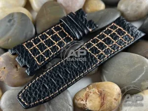 Ragnatela Black Strap Rose Gold Stitch For Audemars Piguet Royal Oak Offshore 44mm 26400