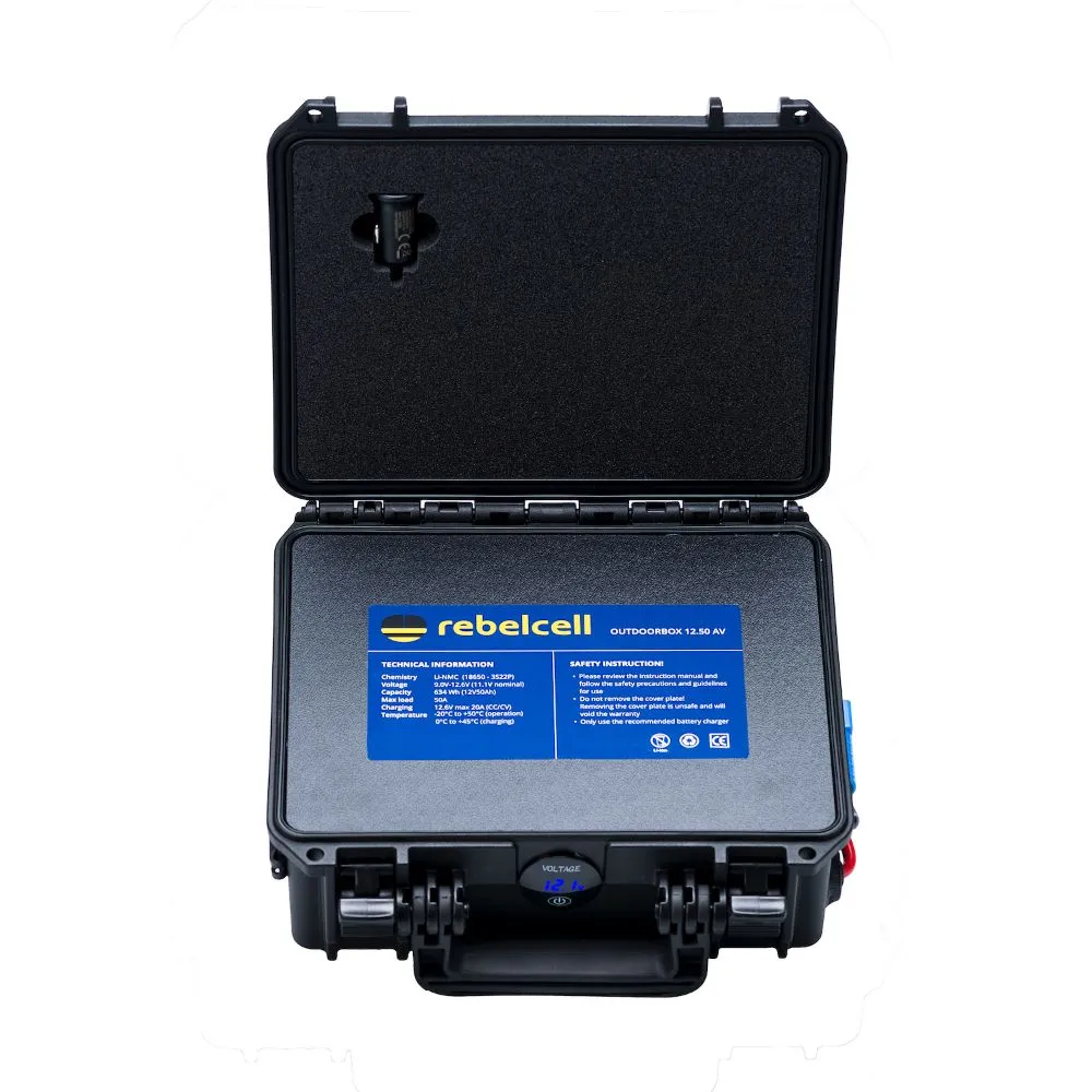 Rebelcell Outdoorbox - Portable Power Source (12.50 AV - 12V 50A 634Wh)