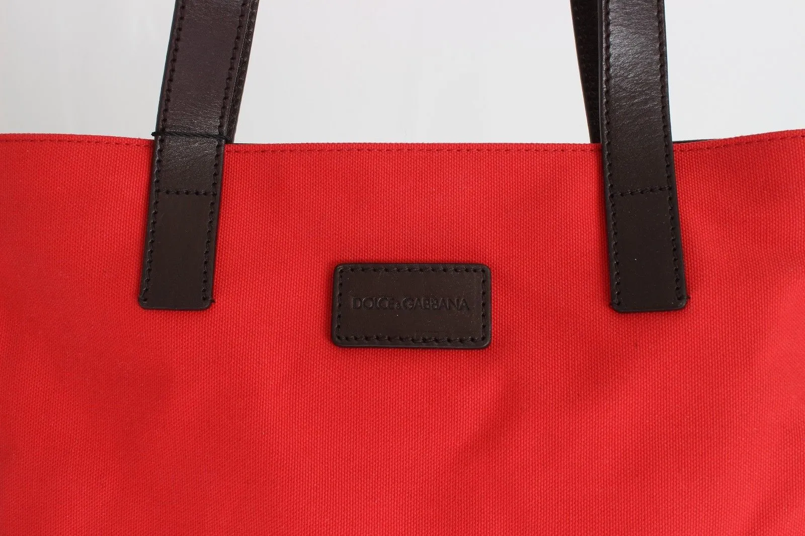 Red Denim Leather Hand Shoulder Travel Bag