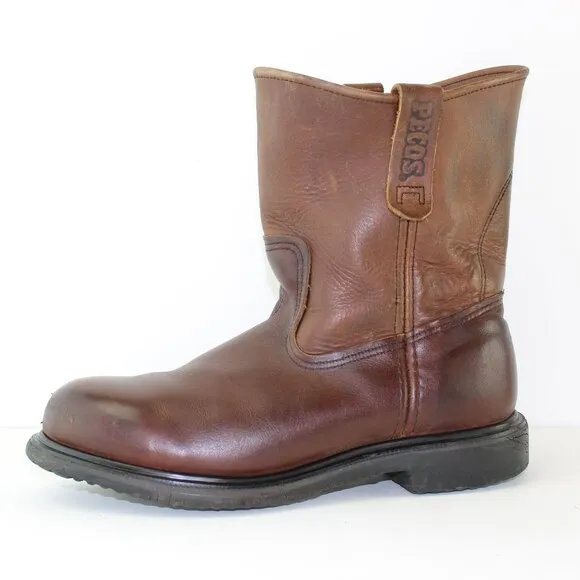 Red Wing Shoes 8242 Pecos Steel Toe Leather Boots Mens (EU 43.5/US 10)