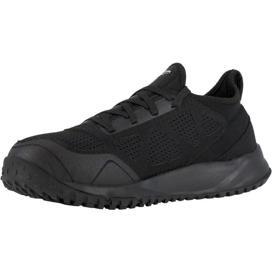 Reebok Men's Trail Running Oxford Steel Toe Terrain Work Shoe- Black- RB4090