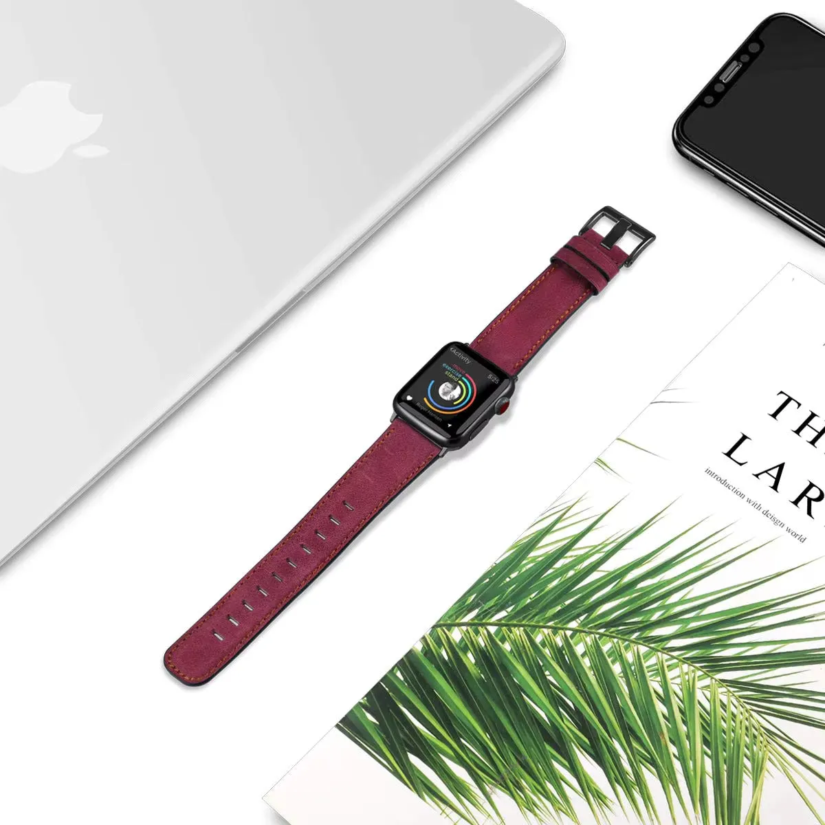 Retro Style Leather Apple Watch Strap