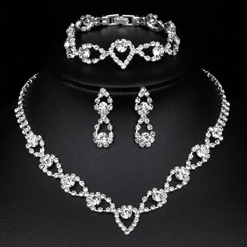 Rhinestone Crystal Bridal Jewelry Set
