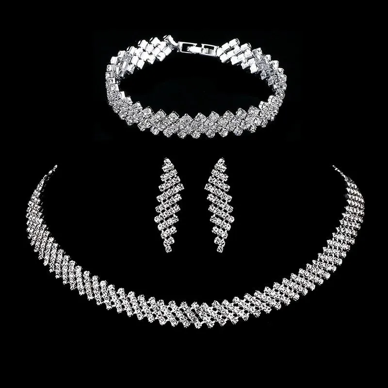 Rhinestone Crystal Bridal Jewelry Set