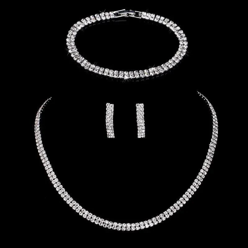 Rhinestone Crystal Bridal Jewelry Set