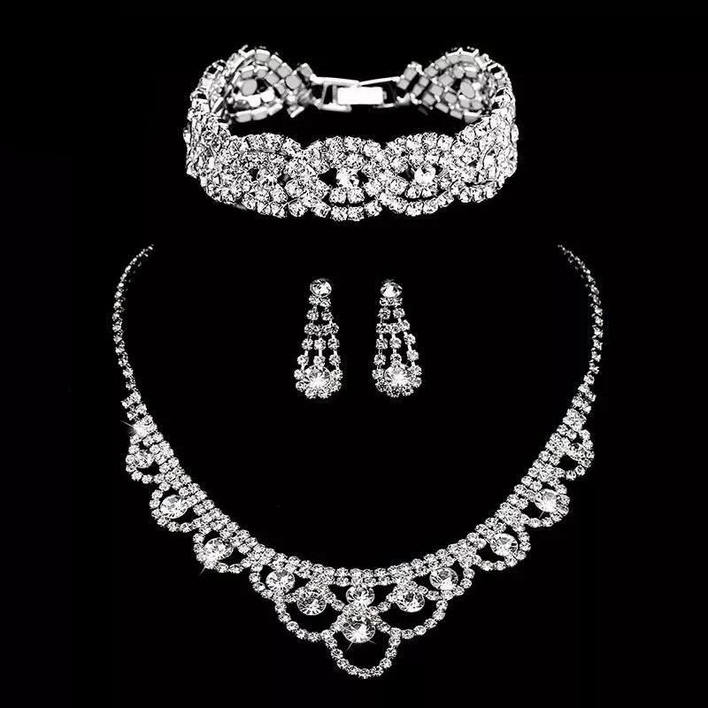 Rhinestone Crystal Bridal Jewelry Set