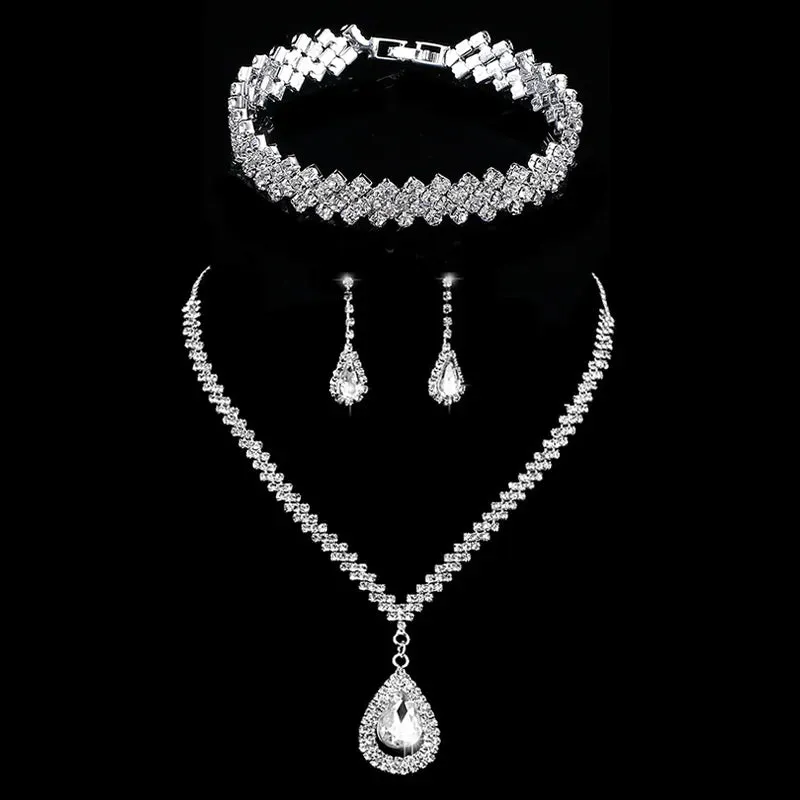 Rhinestone Crystal Bridal Jewelry Set