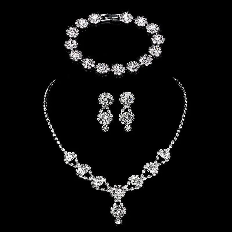Rhinestone Crystal Bridal Jewelry Set