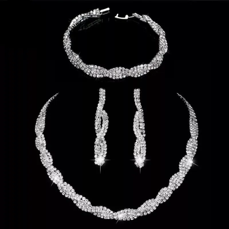 Rhinestone Crystal Bridal Jewelry Set