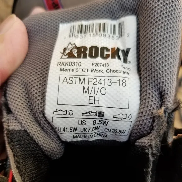 Rocky 6&quot; Composite Waterproof Work Boot 8 1/2 Wide