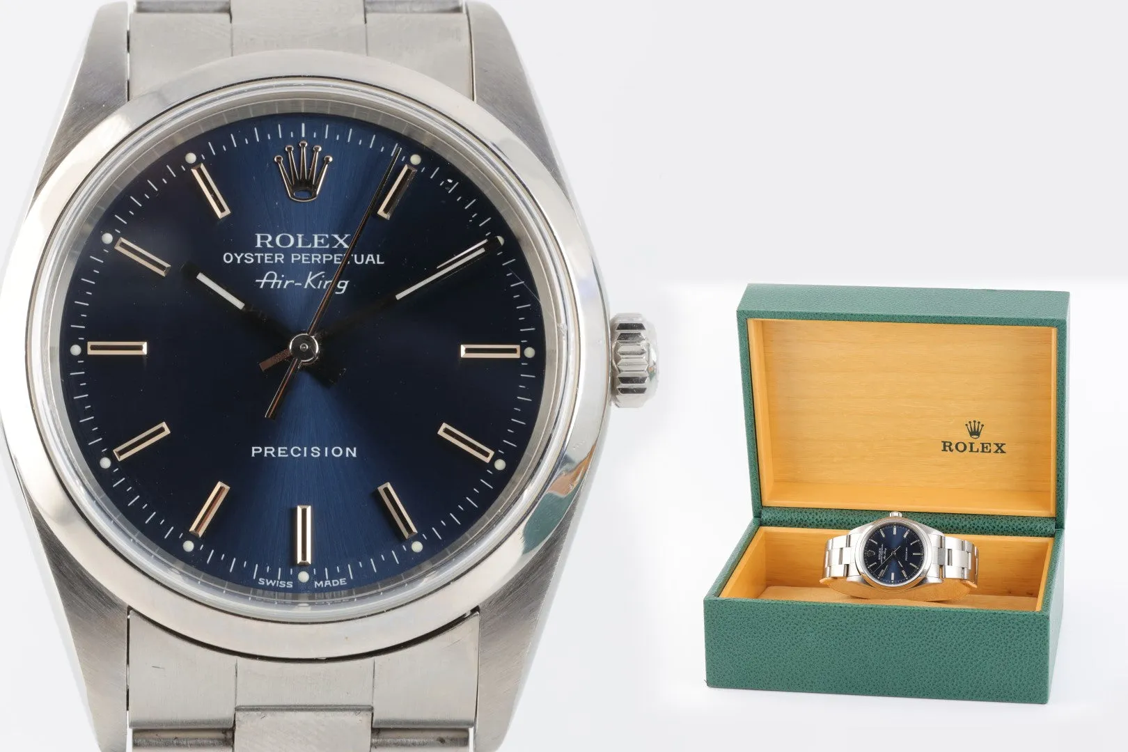 Rolex Air-King 14000 Stainless Steel 34mm Men's Watch 2004