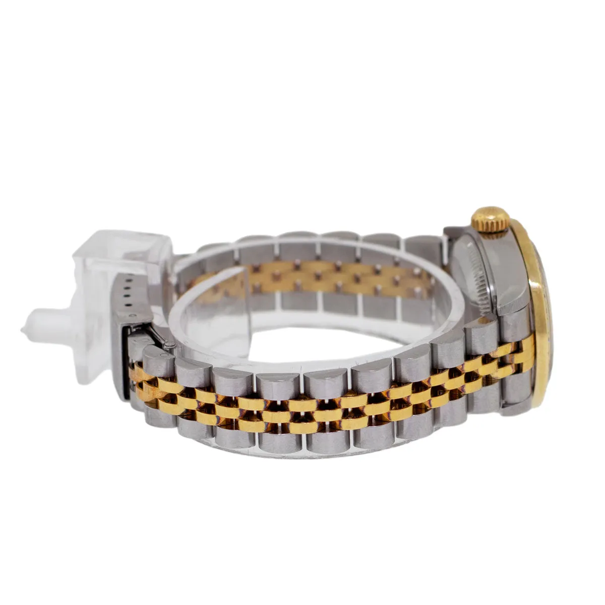 Rolex Lady-Datejust 26mm Yellow Gold Steel White Diamond Dial & Diamond Bezel 69173