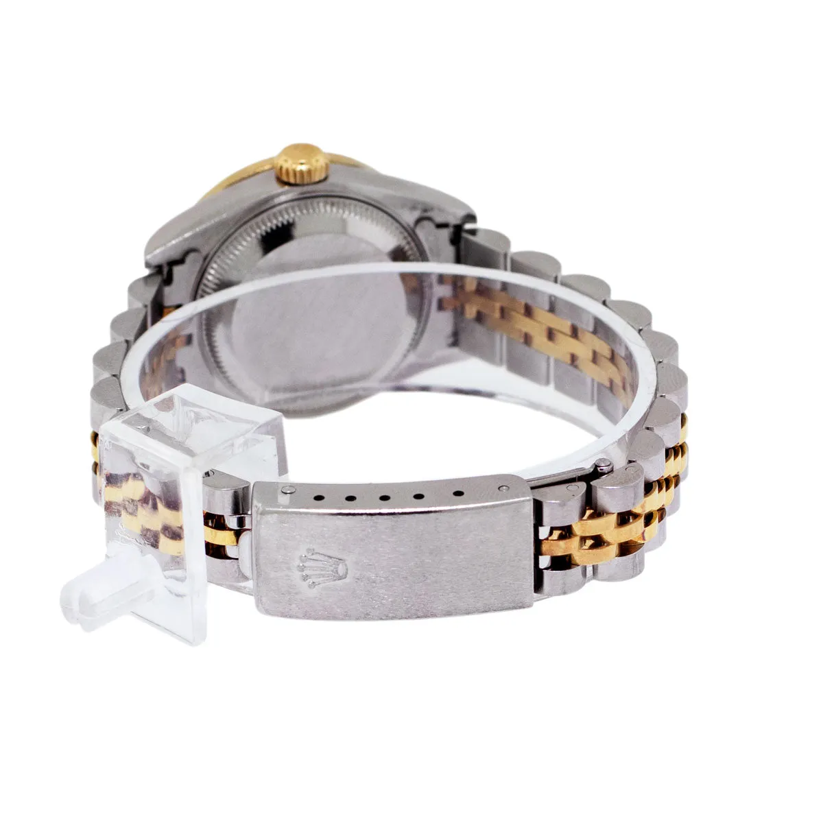 Rolex Lady-Datejust 26mm Yellow Gold Steel White Diamond Dial & Diamond Bezel 69173