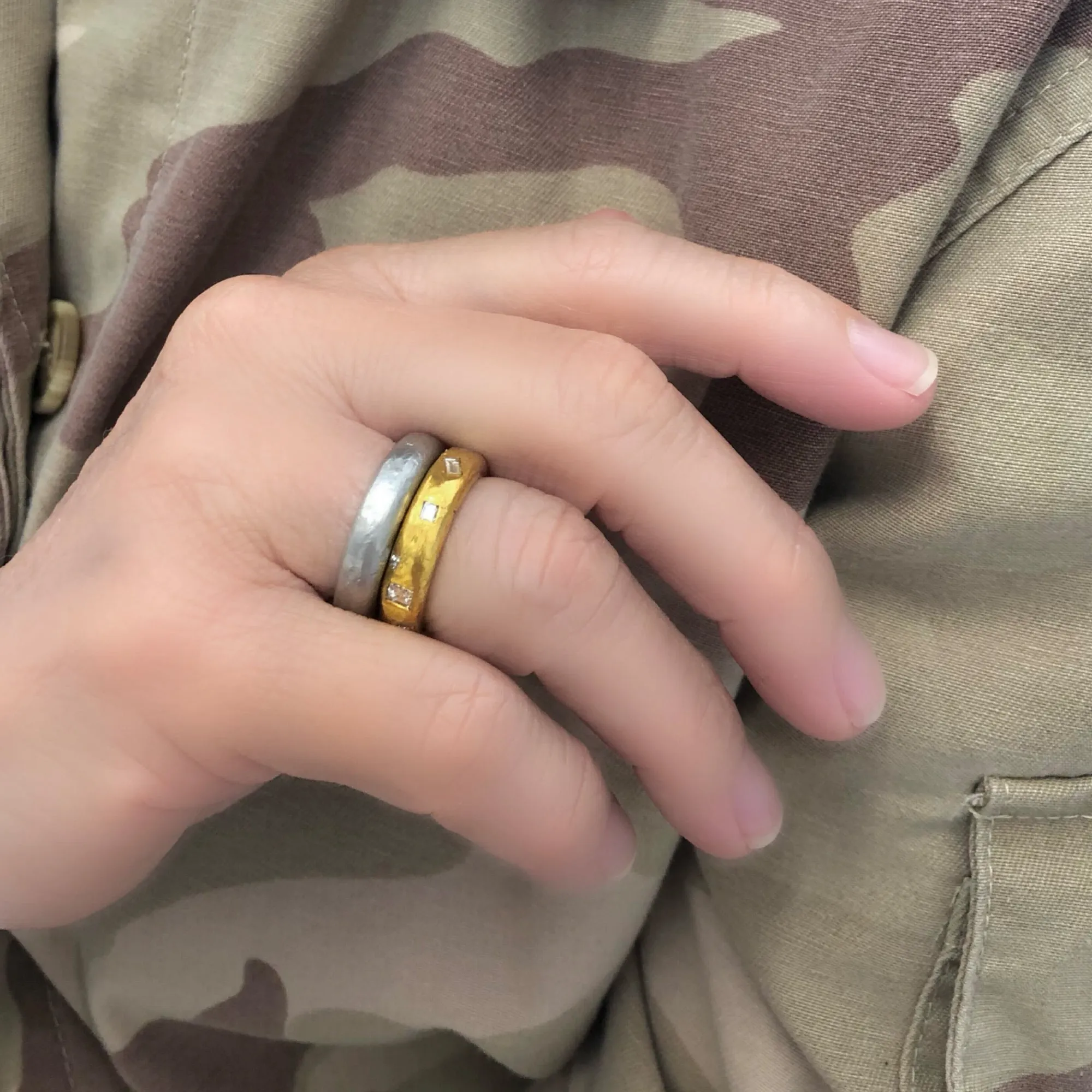 Rosaria Varra Platinum Band Ring
