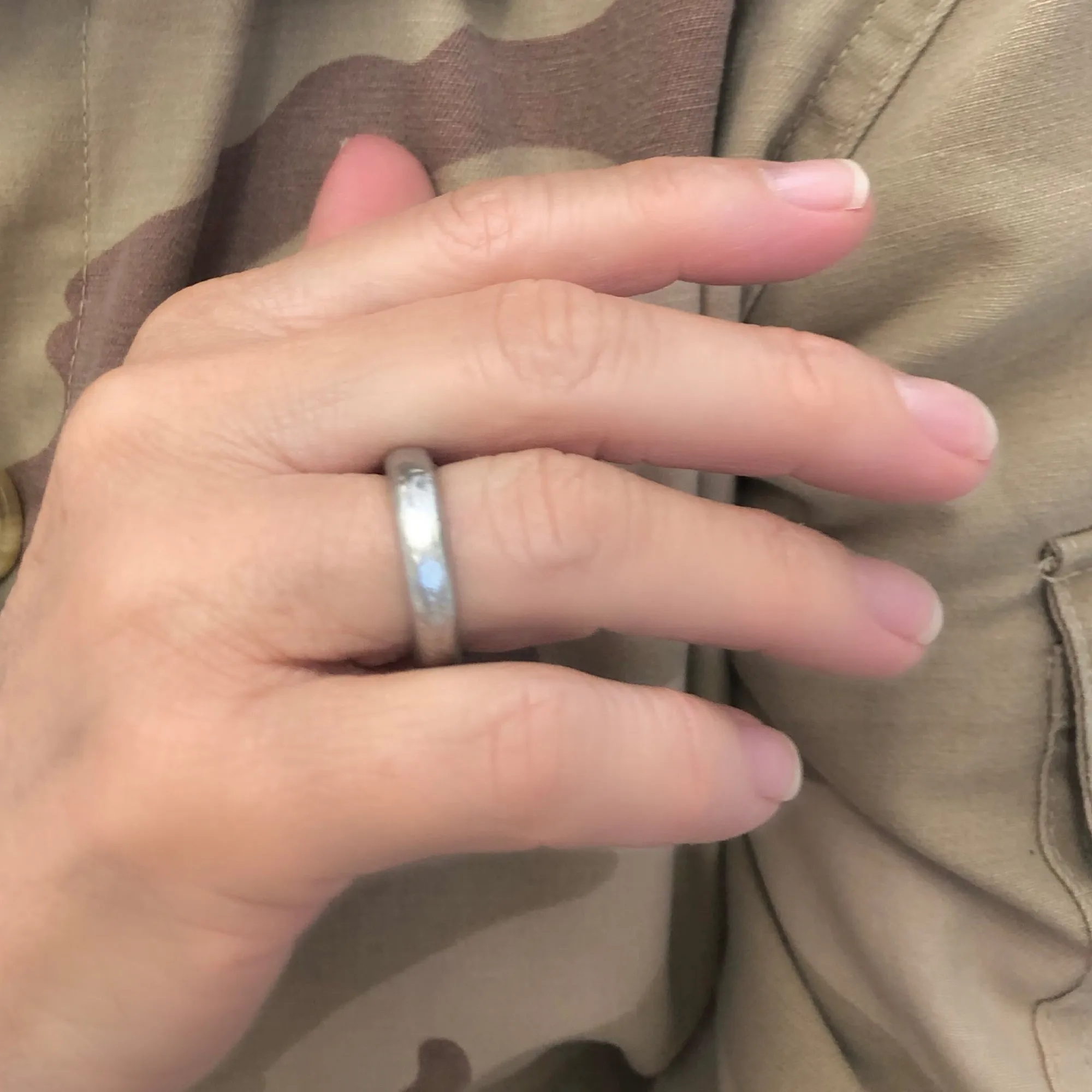 Rosaria Varra Platinum Band Ring
