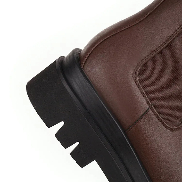 Round Toe Platform Womens Boots