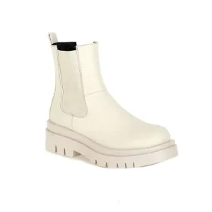 Round Toe Platform Womens Boots