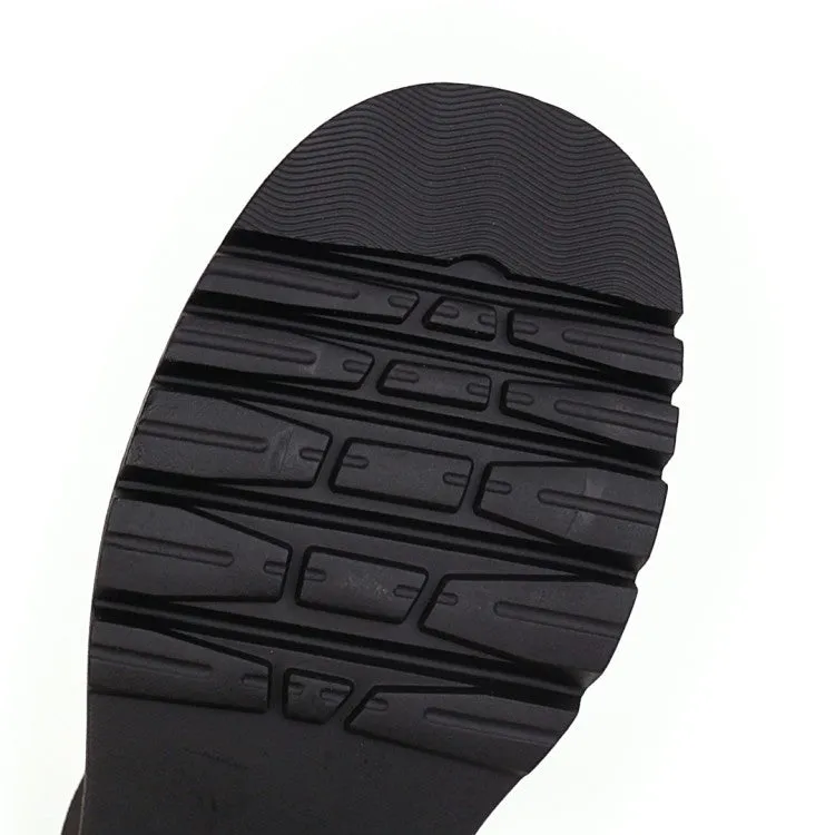 Round Toe Platform Womens Boots
