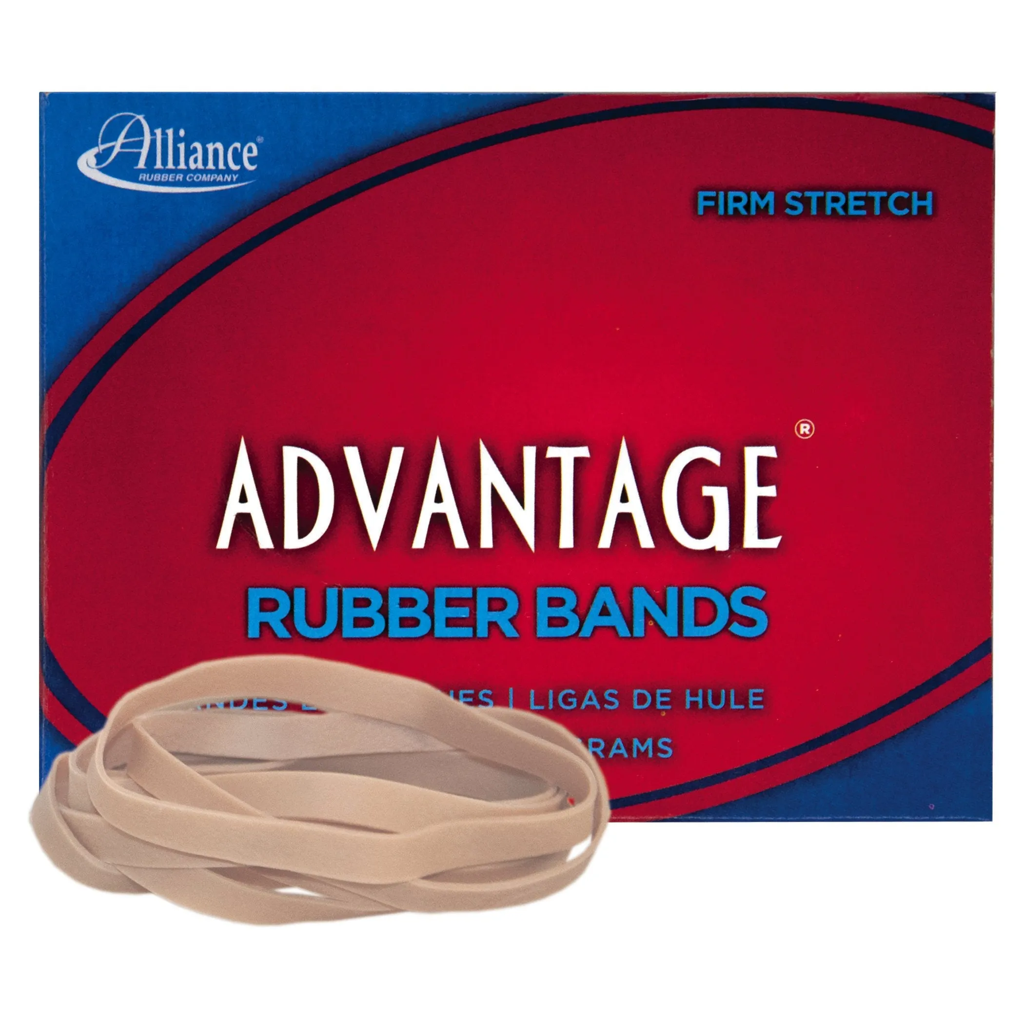 Rubber Bands Alliance Rubber 26649 Advantage Size #64, 1/4 lb Box Contains Approx. 80 Bands (3 1/2" x 1/4", Natural Crepe) Beige