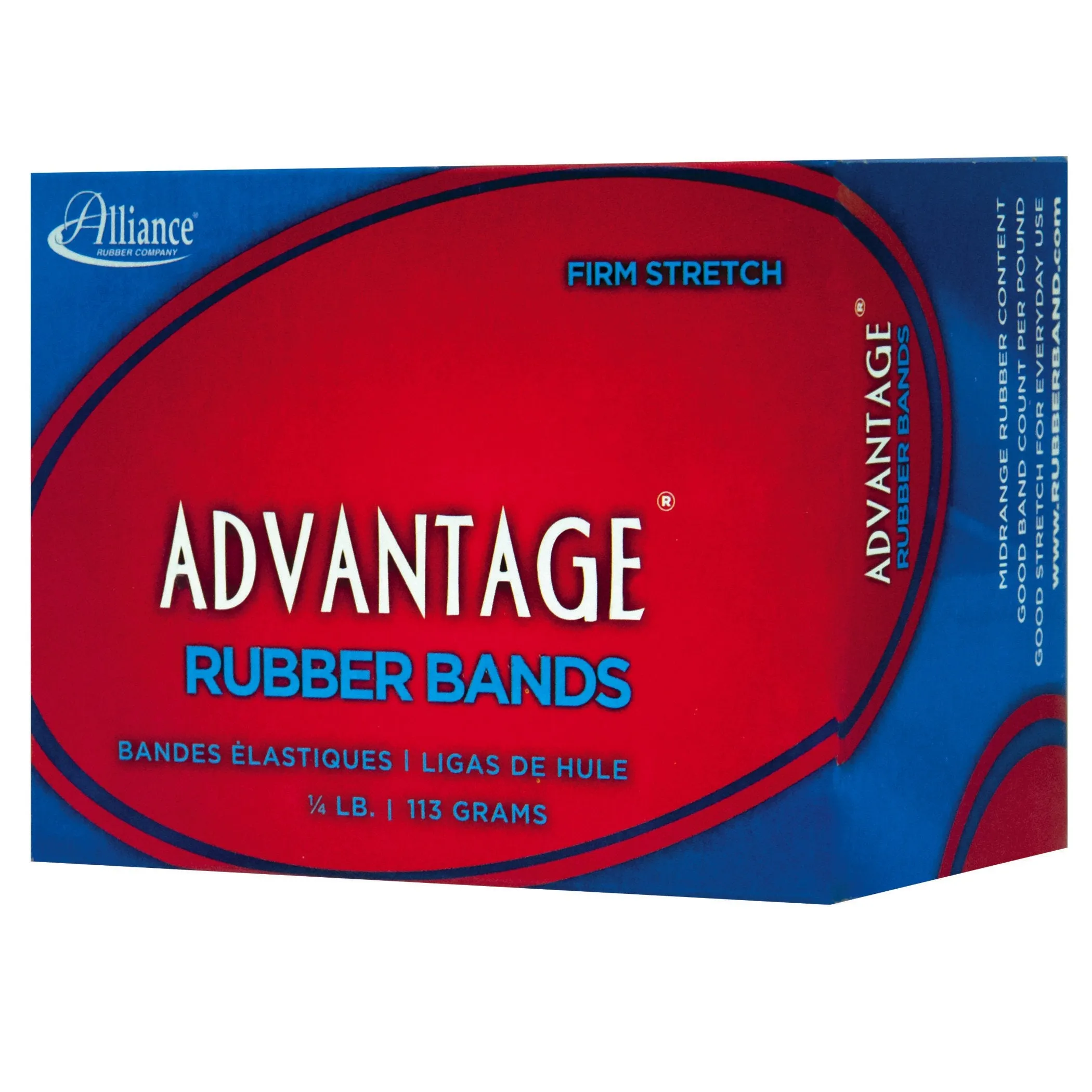 Rubber Bands Alliance Rubber 26649 Advantage Size #64, 1/4 lb Box Contains Approx. 80 Bands (3 1/2" x 1/4", Natural Crepe) Beige