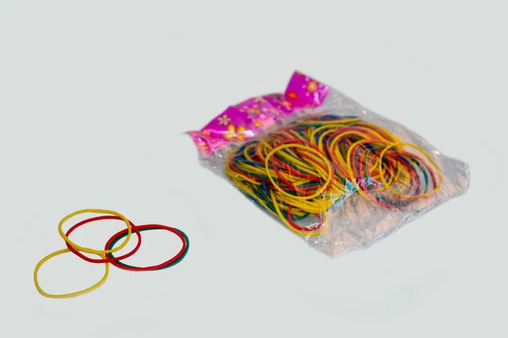 Rubber Bands Mixed Colour 1.6 x 41mm - 50g x 10