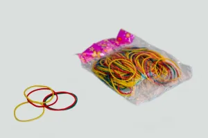 Rubber Bands Mixed Colour 1.6 x 41mm - 50g x 10