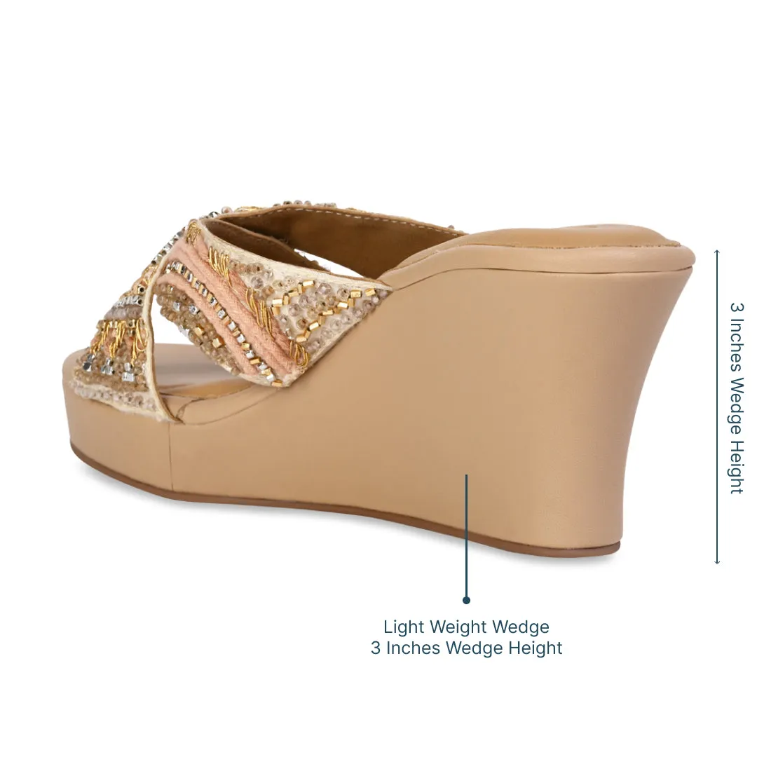 Sahara Cross Strap Wedge