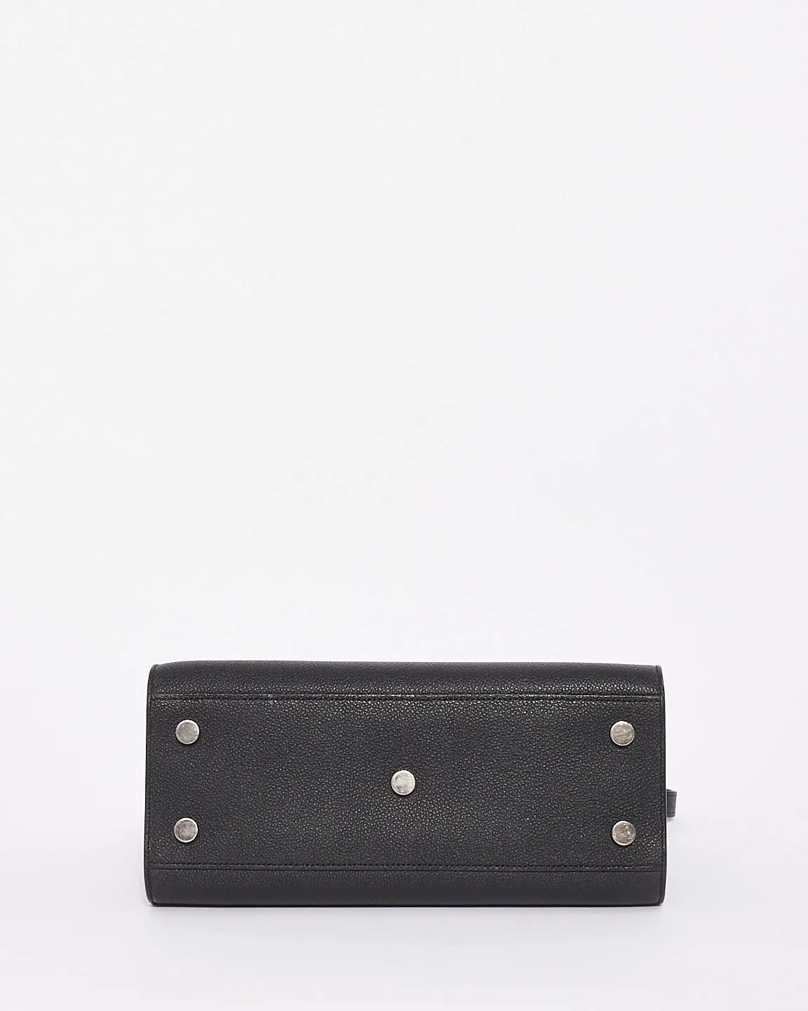 Saint Laurent Black Grained Leather Baby Sac Du Jour with Silver Hardware